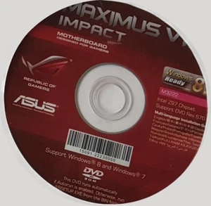 original asus Mainboard Treiber CD DVD Maximus VII impact Win 7 + 8 Vista driver - Bild 1 von 1