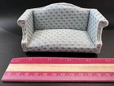 Gorgeous Dollhouse Miniature One-Of-A-Kind Artisan Vintage Teal Couch Sofa