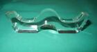 VINTAGE  CLEAR GLASS DOUBLE KNIFE REST FOR 2 KNIVES