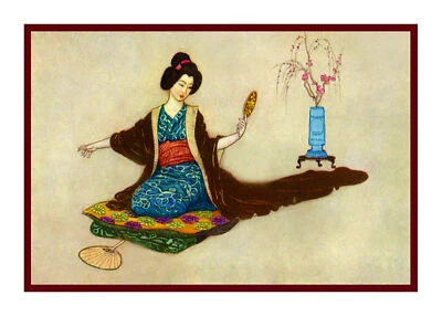 Japanese Reflections by Warwick Goble Counted Cross Stitch Chart Pattern - Image 1 of 4