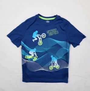 Athletic Works Boys Youth Medium (M) 8 Blue STAY EPIC Performance Shirt - Picture 1 of 10
