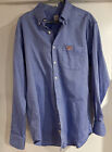 Peter Millar Men's Large Blue  Long Sleeve Button Down Shirt 100% Cotton. EUC