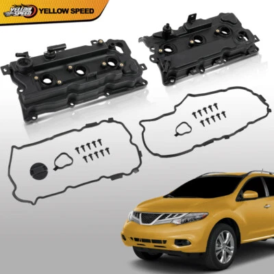 Junta de cubierta de válvula de motor izquierda y derecha apta para 09-14 Nissan Murano Quest V6 3,5 l Foto 1 de 4