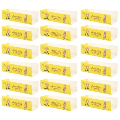 100 Pcs Takeaway Food Boxes Packaging Hot Dogs Holders Container - Image 1 of 4
