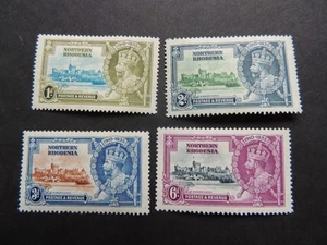 Juego Jubileo de Plata Rodesia del Norte 1935 SG18-21 montado como nuevo - Imagen 1 de 2