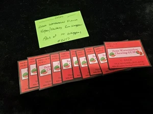 ZENO WATERMELON FLAVORED GUM WRAPPERS ANTIQUE GUM MACHINE 10 PACK #GW17 - Picture 1 of 3