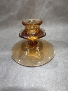 Vintage Amber Candlestick Holder Rare. - Picture 1 of 4