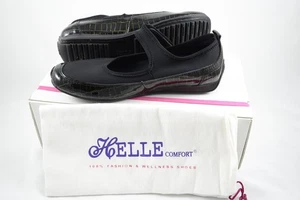 Helle Comfort Lidia Black Women's Size EU 37 US 6.5 Slip-On Flats - Picture 1 of 16