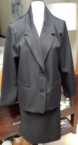 Alfred Dinner Jacket And Skirt Black 16 Petite Washable Business Casual Unworn - Picture 1 of 3