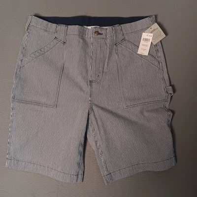 Pantalones Cortos de Jardinería Duluth Trading Company Para Mujer 18 Rootstock Azul Pin Rayas Nuevos con Etiquetas Foto 1 de 4