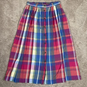 Maxi Falda Talbots Para Mujer M Cuadros Casa De Colección Profesor Modesto Botón Frontal - Imagen 1 de 8