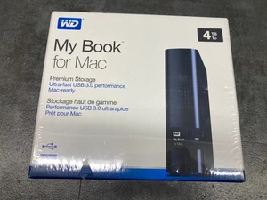 WD My Book for Mac 4TB USB 3.0 External Hard Drive WDBYCC0040HBK-NA - Picture 1 of 3