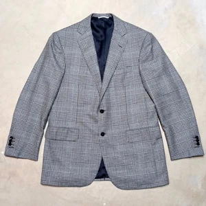 Oxxford Clothes Wool & Silk Plaid Jacket Blazer Sports Coat Size 42R - Bild 1 von 13