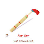 Classic Popping Sound Pulling &amp; Pushing Cork Pop Gun Wooden Toy Classic Game