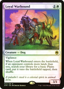 MTG FOIL Loyal Warhound - Adventures in the Forgotten Realms #023 - Picture 1 of 1