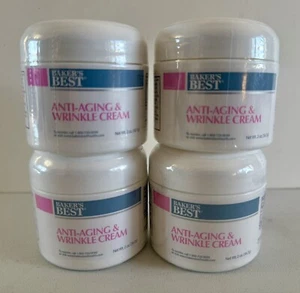 Lot of 4 Baker's Best Anti-Aging & Wrinkle Cream 2 oz. New Sealed - Picture 1 of 7