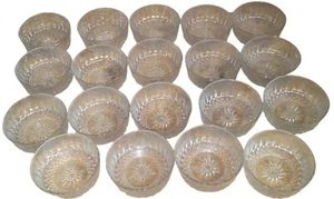 Arcoroc France Cut Crystal Bowl Antique Starburst Salad Bowl Vintage Set of 19 - Picture 1 of 4