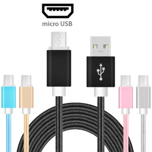 3m Nylon Fast Micro USB Charging Data Cable Lead for Samsung Sony Android Phone - Picture 1 of 10