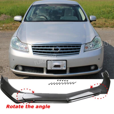 Carbon Style Front Bumper Lip For Infiniti M35 M35h M37 M45  Spoiler Splitter - Imagem 1 de 4