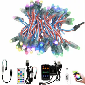 WS2811 LED Pixel Digital Diffused Music wifi RGB Light Addressable 12mm 5V 50pcs - Picture 1 of 33