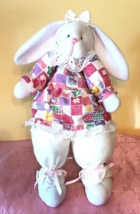 Vtg.Design Impressions*Lighted~Animated~Spring Easter Patel Bunny~Shelf Sitter - Picture 1 of 7
