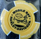 MOBILE BAY HD ~ ALABAMA ~ (YELLOW/BLACK) Harley Davidson Poker Chip