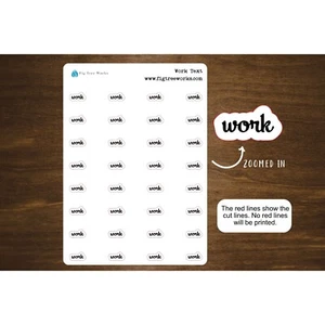 Work Script Stickers for Planners, Journals, and Notebooks | Mini Scripts - Picture 1 of 1