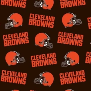 Cleveland Browns NFL Fleece Fabric - 60" Wide - Sold by The Yard & Bolt - Picture 1 of 1