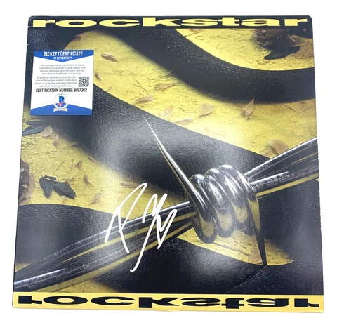POST MALONE SIGNED ROCKSTAR AUTOGRAPH ALBUM VINYL LP BECKETT BAS COA Cover
