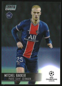 2020-21 Stadium Club Chrome UEFA Champions League Aqua Ref #2 Mitchel Bakker/199