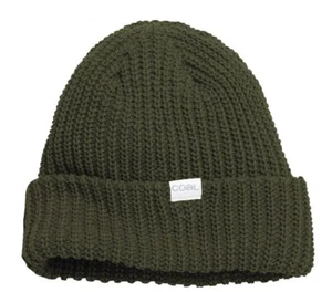 Coal The Eddie Mid Length Recycled Knit Cuff Beanie Olive Green Neu - Bild 1 von 1