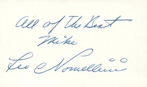 Leo Nomellini Football HOF Signed 3x5 Index Card - Picture 1 of 1