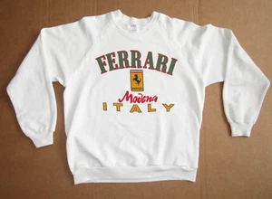 RARE Vtg FERRARI Sweatshirt JERZEES Tag Modena Italy Long Sleeve 80s XL Russell - Picture 1 of 23