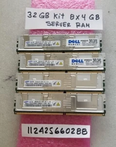 32GB PC DDR DDR2 PC2 PC2-5300F DDR2-667 5300 667 FB ECC-REG 240pin 4RX4 512x4 - Picture 1 of 1