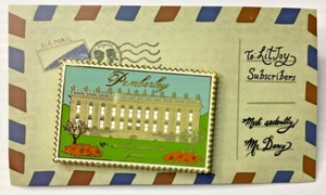 Litjoy Book Subscription Pride & Prejudice Jane Austen Pemberley Enamel Pin NEW - Picture 1 of 3