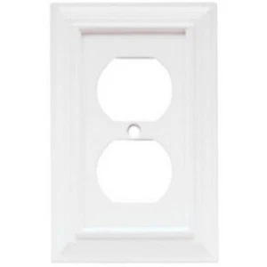  W10766-W-UP White Architect Single Duplex Cover - Picture 1 of 1