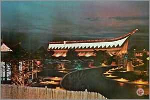 Polynesian Tiki Bar - Kahiki Supper Club - Postcard Unposted #3 - Picture 1 of 2