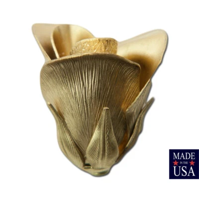 Tapa de cuentas de tulipán o rosebud 3D de latón crudo para encontrar LG (2) mtl063C Foto 1 de 3