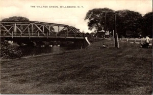 The Village Green Willsboro NY Vintage Postcard - Picture 1 of 2