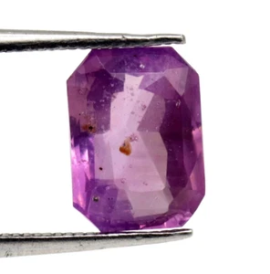 Natural Purple Sapphire Loose Octagon Cut 1.84 Ct Unheated Ceylon Gemstone 7x5MM - Picture 1 of 6