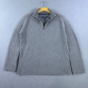 Vintage Aeropostale Men's Ribbed 1/4 Zip Pullover Sweater Gray Size S - Picture 1 of 5