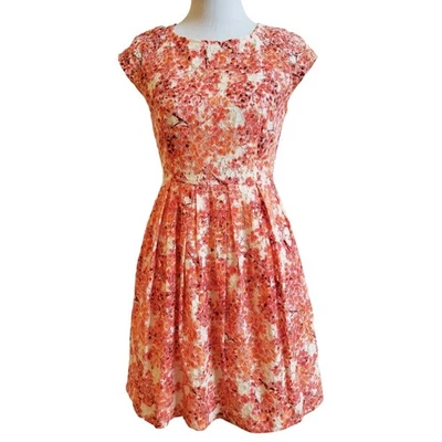 Vestido Madewell Floral Encaje Talla 4 Sin Mangas Ajuste Acampanado Fiesta Cottagecore Bolsillos Foto 1 de 4