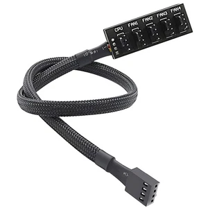 PWM Fan Hub, PC CPU Cooling 4 PIN/3PIN Power Extension Cable Hub...  - Picture 1 of 7