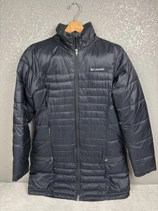 Abrigo largo parka negro medio acolchado Columbia para mujer cremallera completa - Imagen 1 de 10