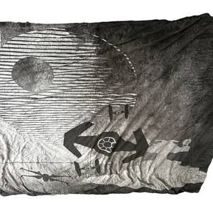 Pottery Barn Teen Star Wars Space Chase Duvet Size King 100% Cotton Percale Gray - Picture 1 of 10