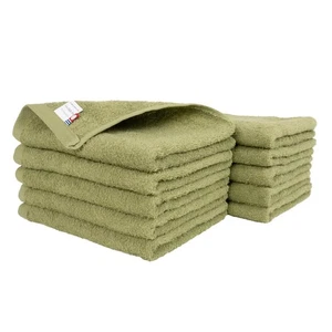 oruta Imabari Face Towels – 10-Pack, Quick Dry, Soft,(Set of 10, Khaki ) Japan - Picture 1 of 9