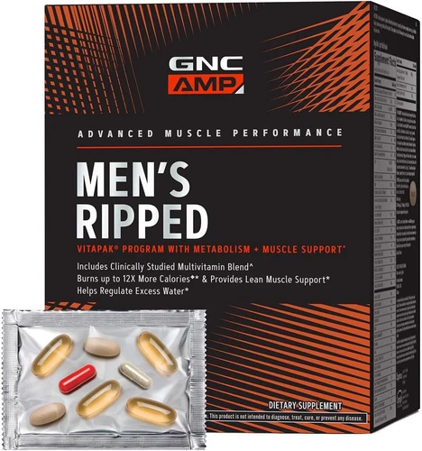GNC AMP Programa Vitapak Rasgado para Hombres, Paquete de Vitaminas de Producto 4 en 1,... Foto 1 de 4