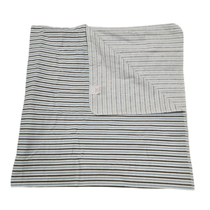 DwellStudio for Target Baby Blanket Striped Blue Brown White Cotton Flannel Y2K - Picture 1 of 6