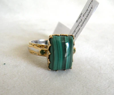 Michael Valitutti Gemas En Vogue NH Esterlina 925/Aleación de Paladio Malaquita Verde Foto 1 de 4