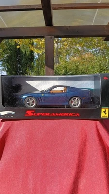 HOT WHEELS 1/18 FERRARI ELITE SUPERAMERICA LIMITED EDITION BLUE - Immagine 1 di 4